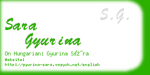 sara gyurina business card